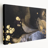 Fluid Acrylic Wall Decor – Black & Gold Luxury Abstract