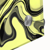 Colorful Abstract Wall Hangings – Lime Green & Black Marble Flow