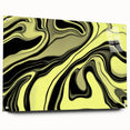 Colorful Abstract Wall Hangings – Lime Green & Black Marble Flow