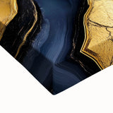 High-End Abstract Wall Decor – Navy Blue & Gold Luxury Print