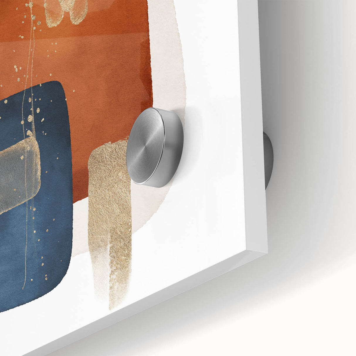 Abstract Geometric Framed Art – Minimalist Wall Art in Earth Tones