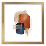 Abstract Geometric Framed Art – Minimalist Wall Art in Earth Tones