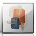 Abstract Geometric Framed Art – Minimalist Wall Art in Earth Tones