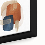 Abstract Geometric Framed Art – Minimalist Wall Art in Earth Tones