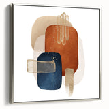 Abstract Geometric Framed Art – Minimalist Wall Art in Earth Tones