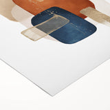 Abstract Geometric Framed Art – Minimalist Wall Art in Earth Tones