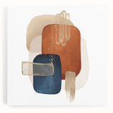 Abstract Geometric Framed Art – Minimalist Wall Art in Earth Tones