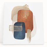 Abstract Geometric Framed Art – Minimalist Wall Art in Earth Tones