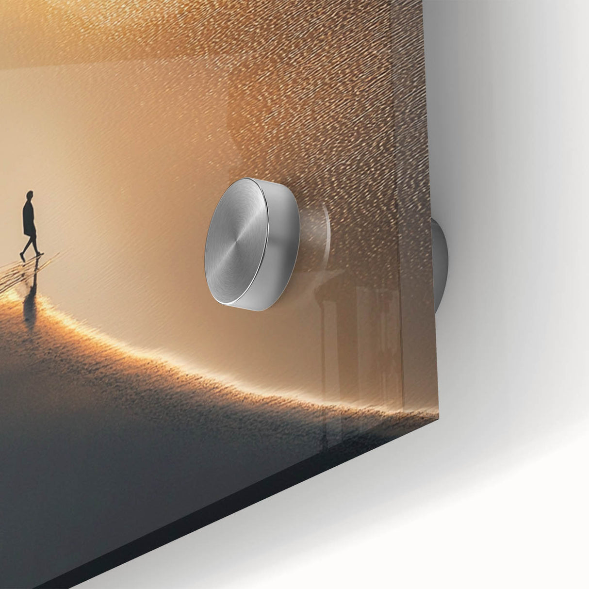 Minimalist Horizon Art – Golden Coastal Sunset Reflection Print