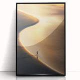 Minimalist Horizon Art – Golden Coastal Sunset Reflection Print