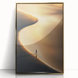 Minimalist Horizon Art – Golden Coastal Sunset Reflection Print