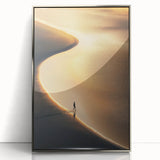 Minimalist Horizon Art – Golden Coastal Sunset Reflection Print