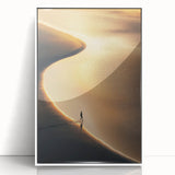 Minimalist Horizon Art – Golden Coastal Sunset Reflection Print