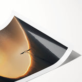 Minimalist Horizon Art – Golden Coastal Sunset Reflection Print