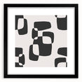 Minimalist Abstract Wall Art - Black and White Organic Shapes
