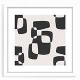 Minimalist Abstract Wall Art - Black and White Organic Shapes