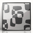 Minimalist Abstract Wall Art - Black and White Organic Shapes