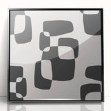 Minimalist Abstract Wall Art - Black and White Organic Shapes