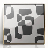 Minimalist Abstract Wall Art - Black and White Organic Shapes