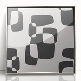 Minimalist Abstract Wall Art - Black and White Organic Shapes