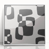 Minimalist Abstract Wall Art - Black and White Organic Shapes