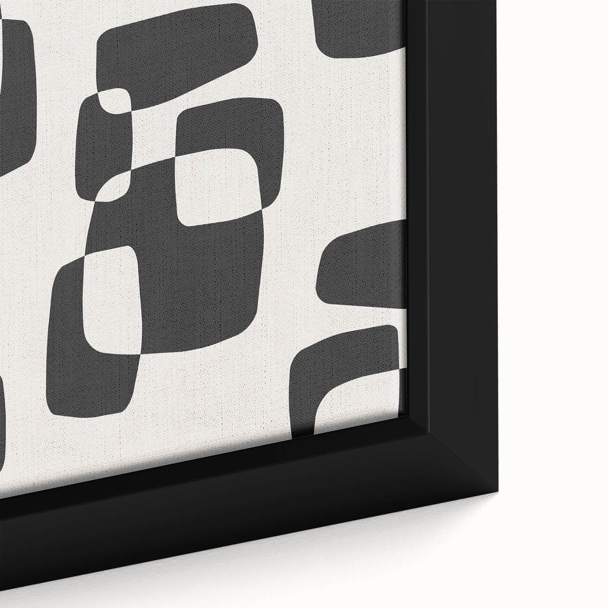 Minimalist Abstract Wall Art - Black and White Organic Shapes