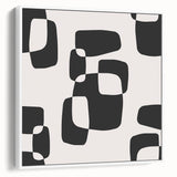 Minimalist Abstract Wall Art - Black and White Organic Shapes