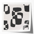 Minimalist Abstract Wall Art - Black and White Organic Shapes