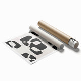 Minimalist Abstract Wall Art - Black and White Organic Shapes