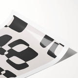 Minimalist Abstract Wall Art - Black and White Organic Shapes