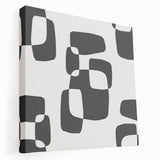 Minimalist Abstract Wall Art - Black and White Organic Shapes