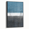 Moody Modern Wall Art – Deep Blue & Gray Abstract Landscape
