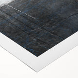 Moody Modern Wall Art – Deep Blue & Gray Abstract Landscape