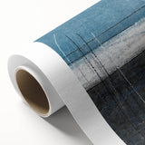 Moody Modern Wall Art – Deep Blue & Gray Abstract Landscape