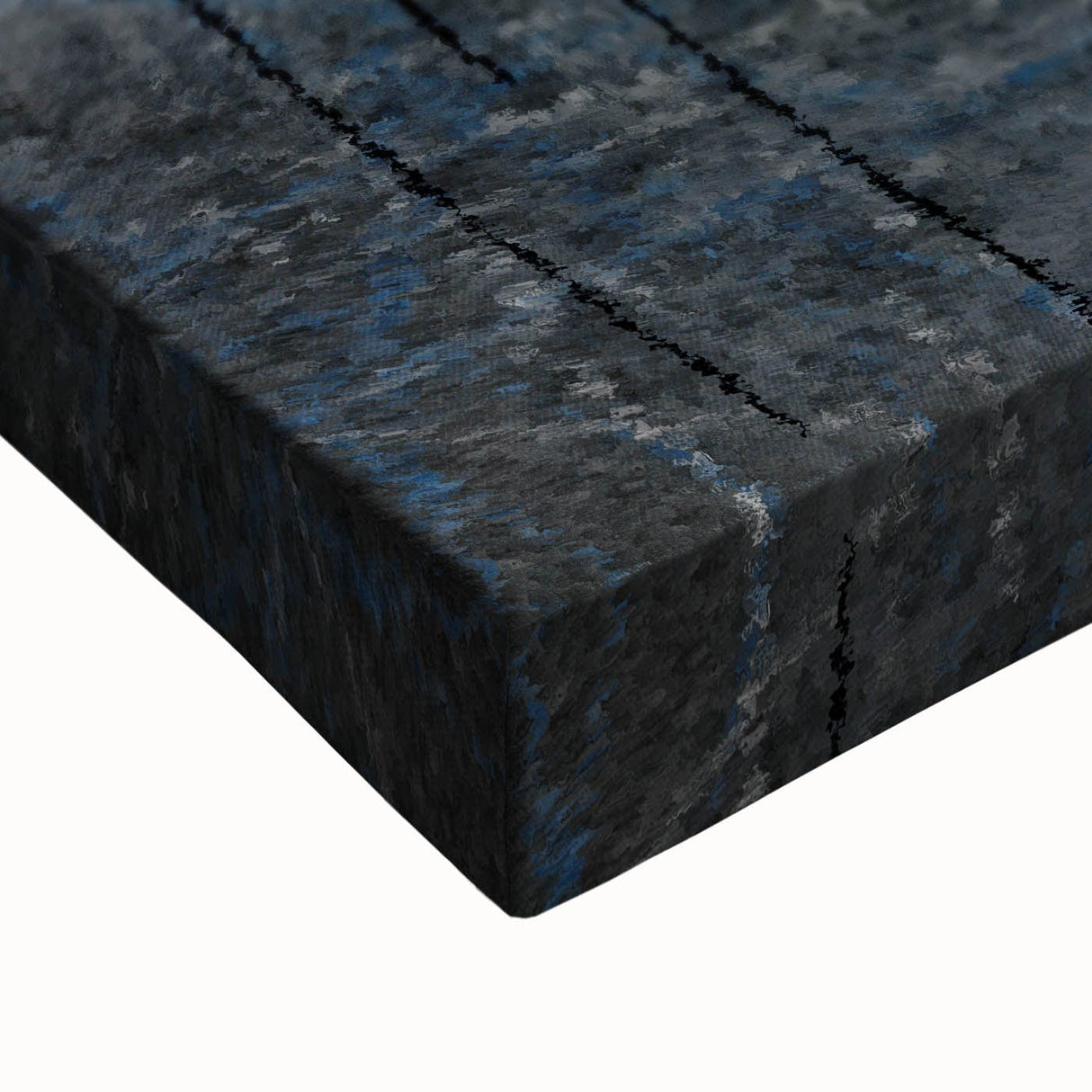 Moody Modern Wall Art – Deep Blue & Gray Abstract Landscape
