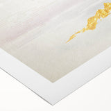 Elegant Zen Garden Wall Art – Golden Mountains & Birds