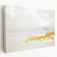 Elegant Zen Garden Wall Art – Golden Mountains & Birds