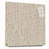 Geometric Abstract Canvas Art – Minimal Dot Grid in Soft Beige