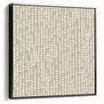 Geometric Abstract Canvas Art – Minimal Dot Grid in Soft Beige