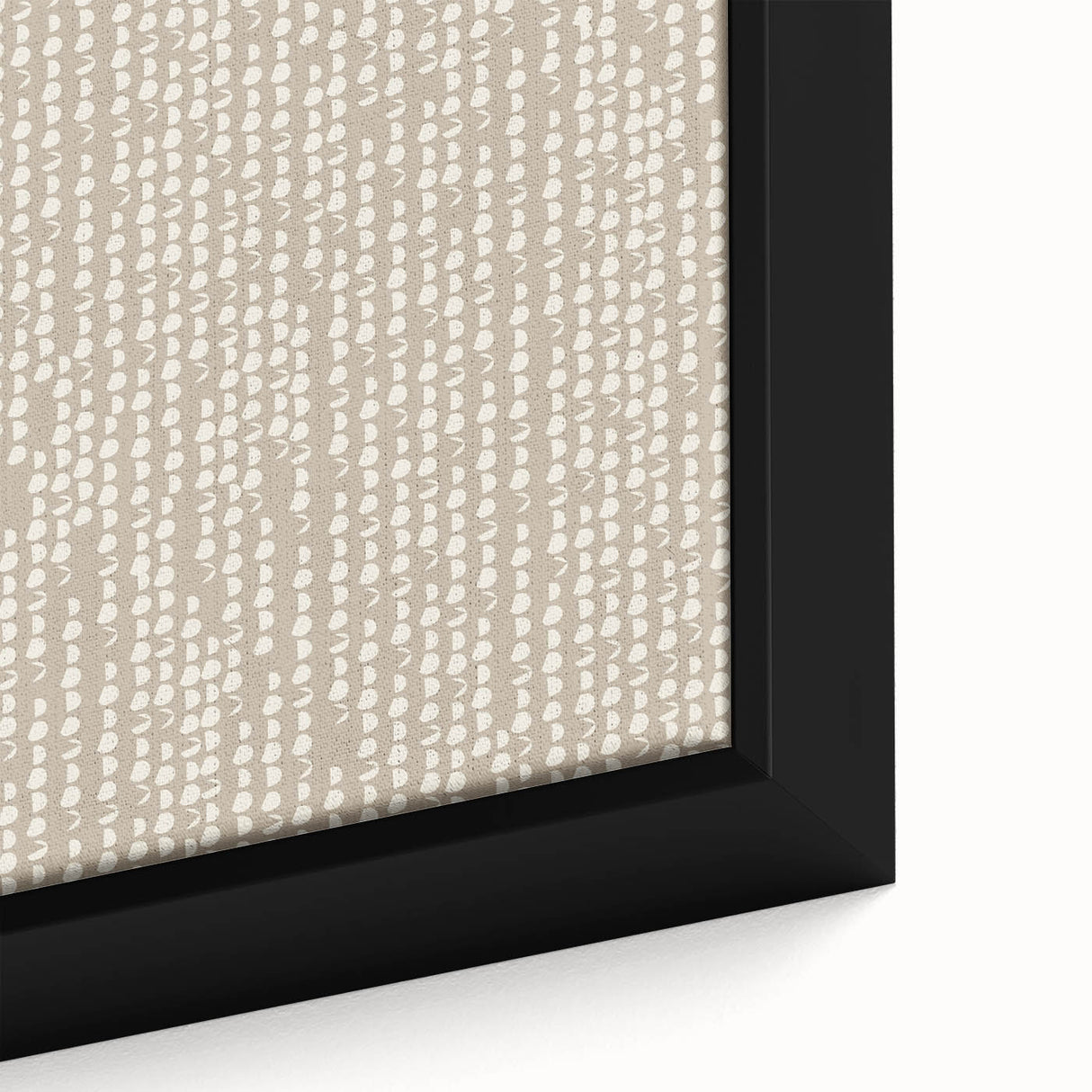 Geometric Abstract Canvas Art – Minimal Dot Grid in Soft Beige