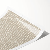 Geometric Abstract Canvas Art – Minimal Dot Grid in Soft Beige