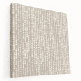 Geometric Abstract Canvas Art – Minimal Dot Grid in Soft Beige