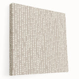 Geometric Abstract Canvas Art – Minimal Dot Grid in Soft Beige