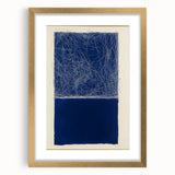 Minimalist Abstract Geometric Wall Art – Royal Blue Modern Print