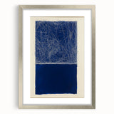 Minimalist Abstract Geometric Wall Art – Royal Blue Modern Print