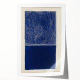 Minimalist Abstract Geometric Wall Art – Royal Blue Modern Print