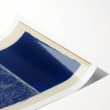 Minimalist Abstract Geometric Wall Art – Royal Blue Modern Print