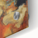 Earthen Harmony Abstracts – Fiery Orange & Beige Modern Wall Art