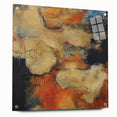 Earthen Harmony Abstracts – Fiery Orange & Beige Modern Wall Art