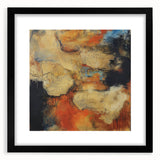 Earthen Harmony Abstracts – Fiery Orange & Beige Modern Wall Art